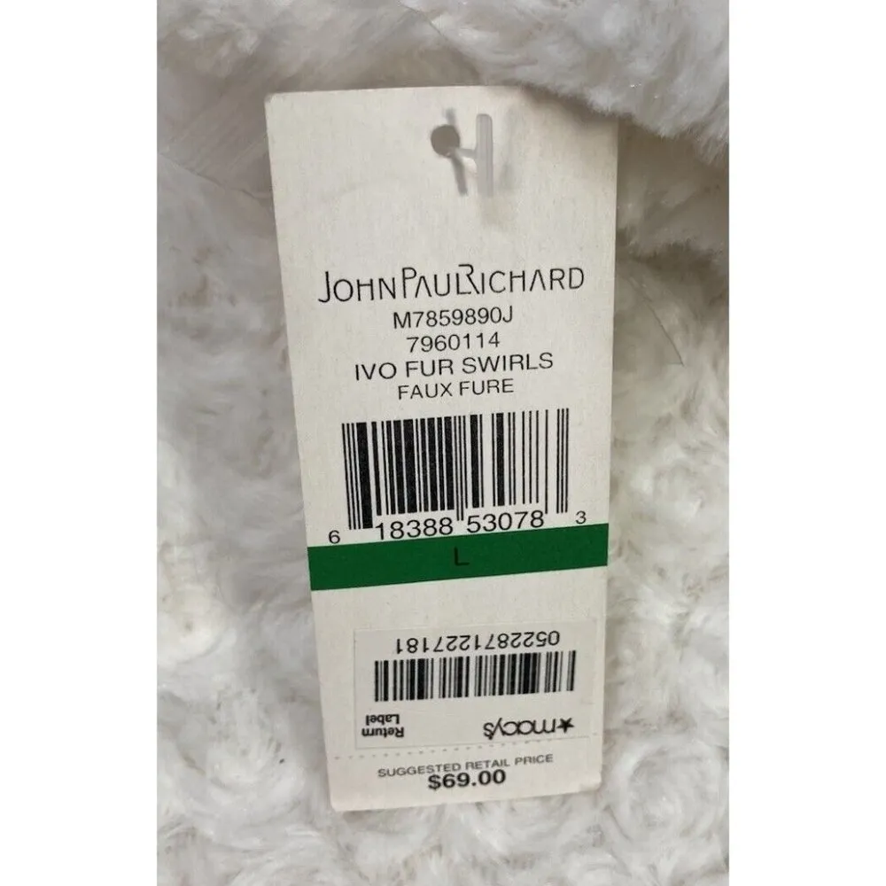 John Paul Richard Poodle Coat Womens L White Coquette Curly Formal Wedding Guest - Image 7