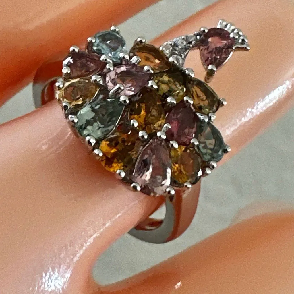 BBJ Sterling Silver Peacock Ring - Image 7