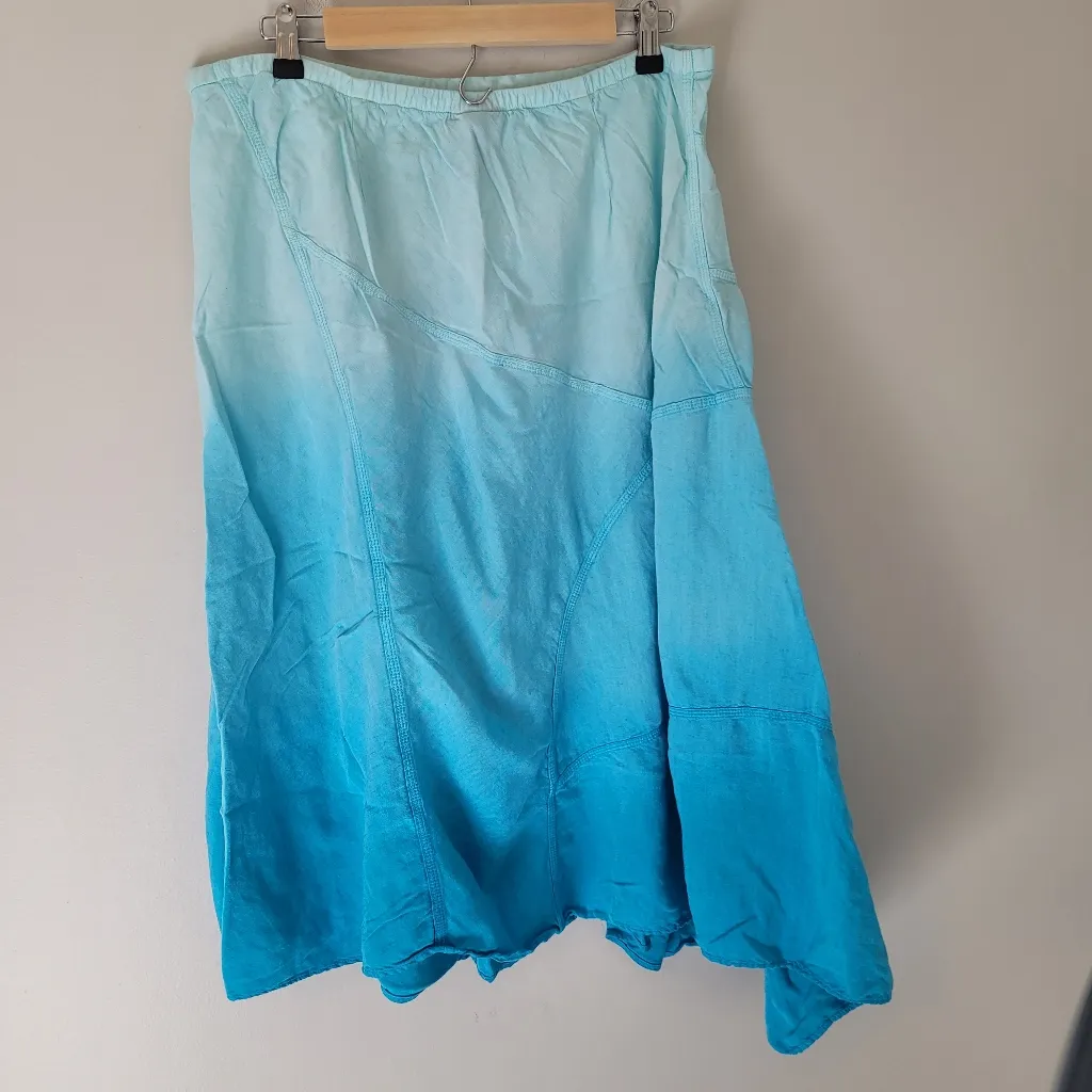 Lane Bryant Blue Ombre Handkerchief Hem Skirt - Image 4