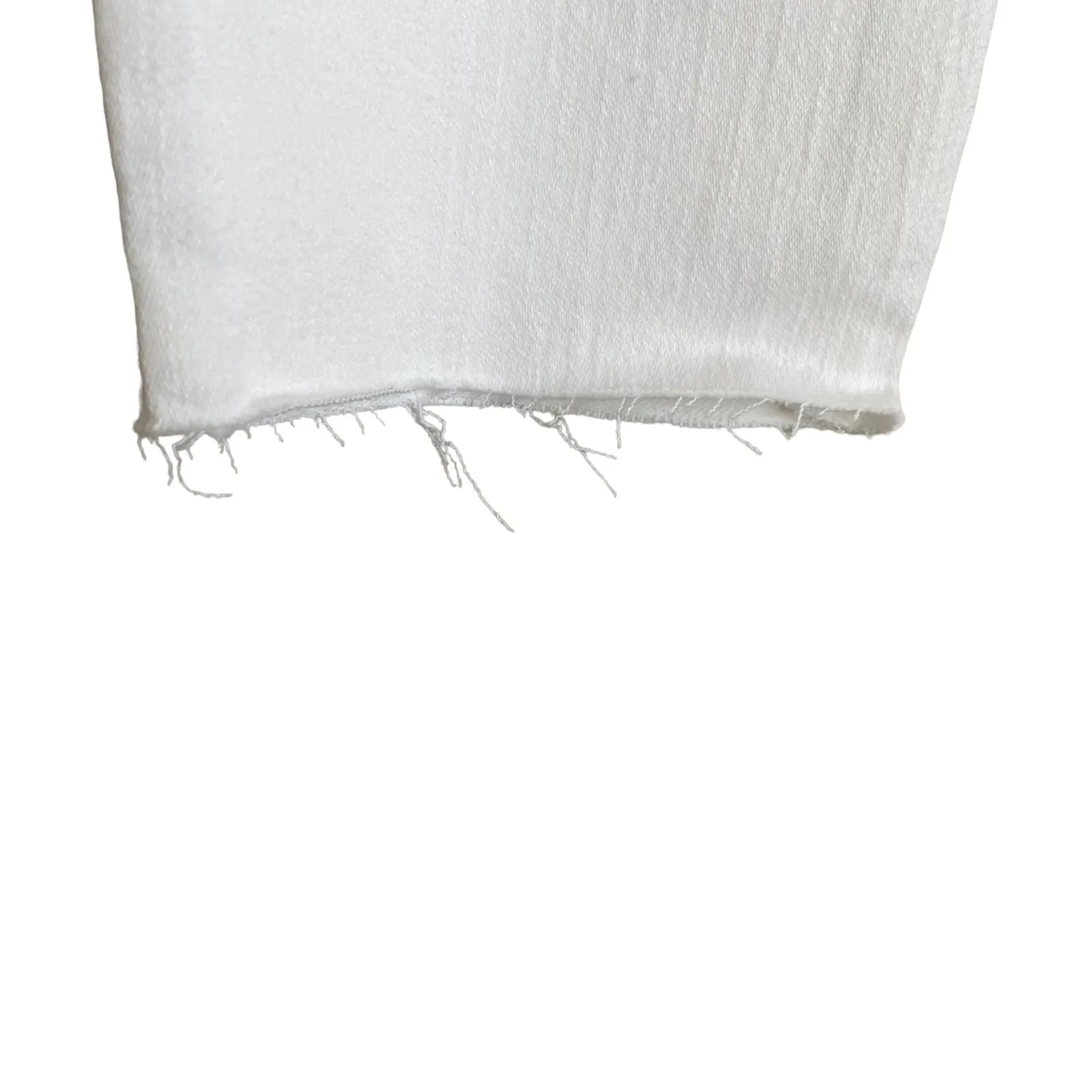 Y2K Madewell Women Jeans 31 White Skinny Button Fly Raw Hem‎ Retro 90s Denim NEW - Image 7