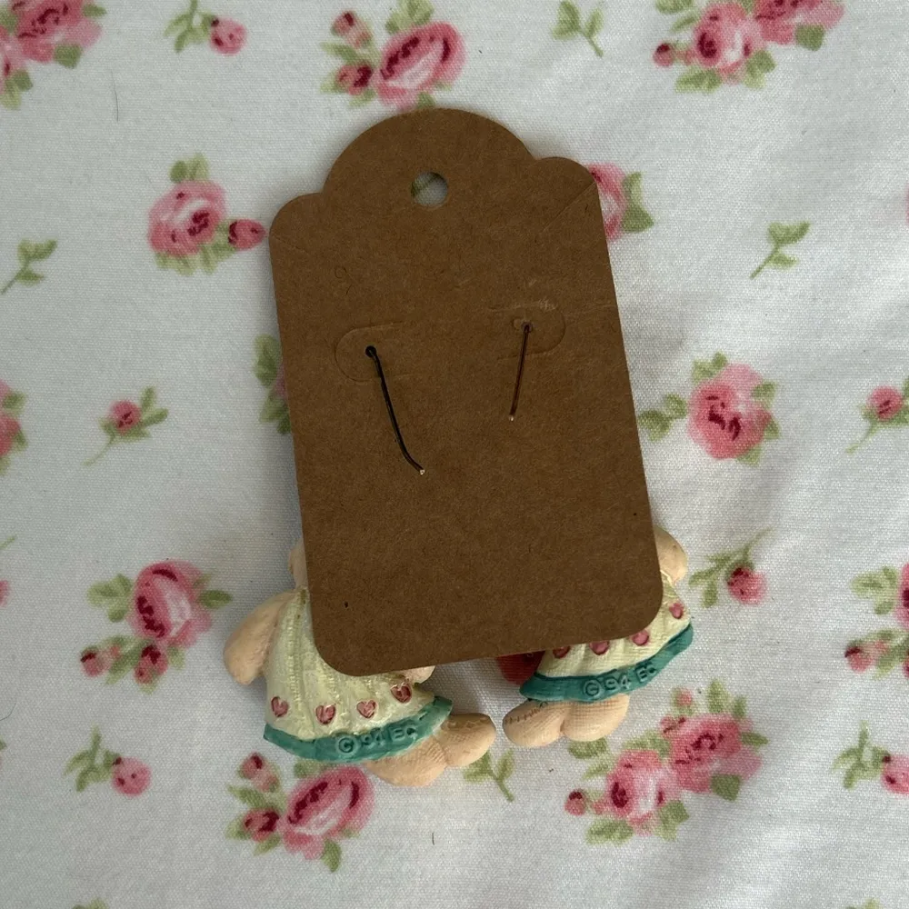 Ceramic bunny dangling earrings Blue - Image 3