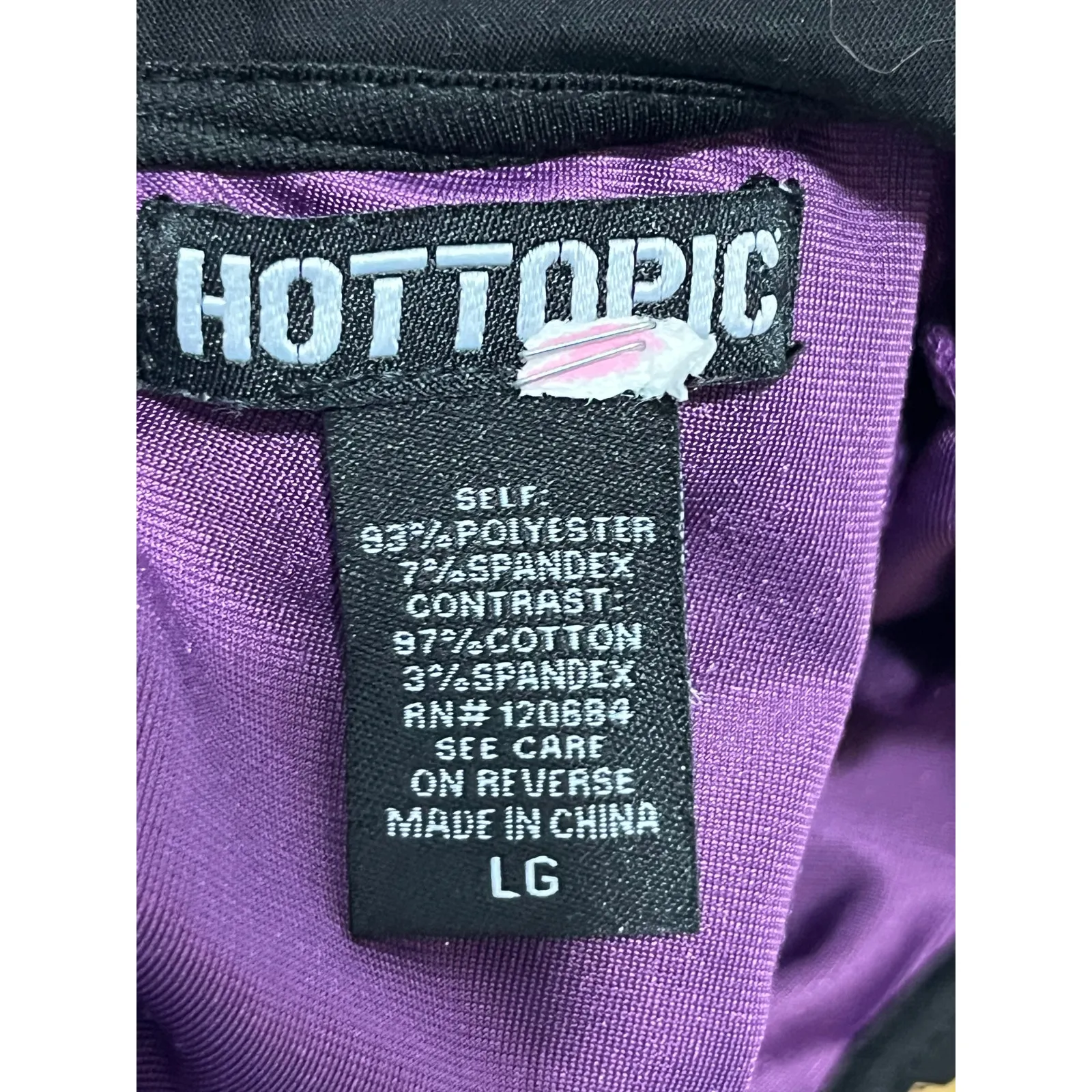 Hot Topic Velvet Dress Large Stretch Purple Halloween Costume Wednesday Core - Image 7