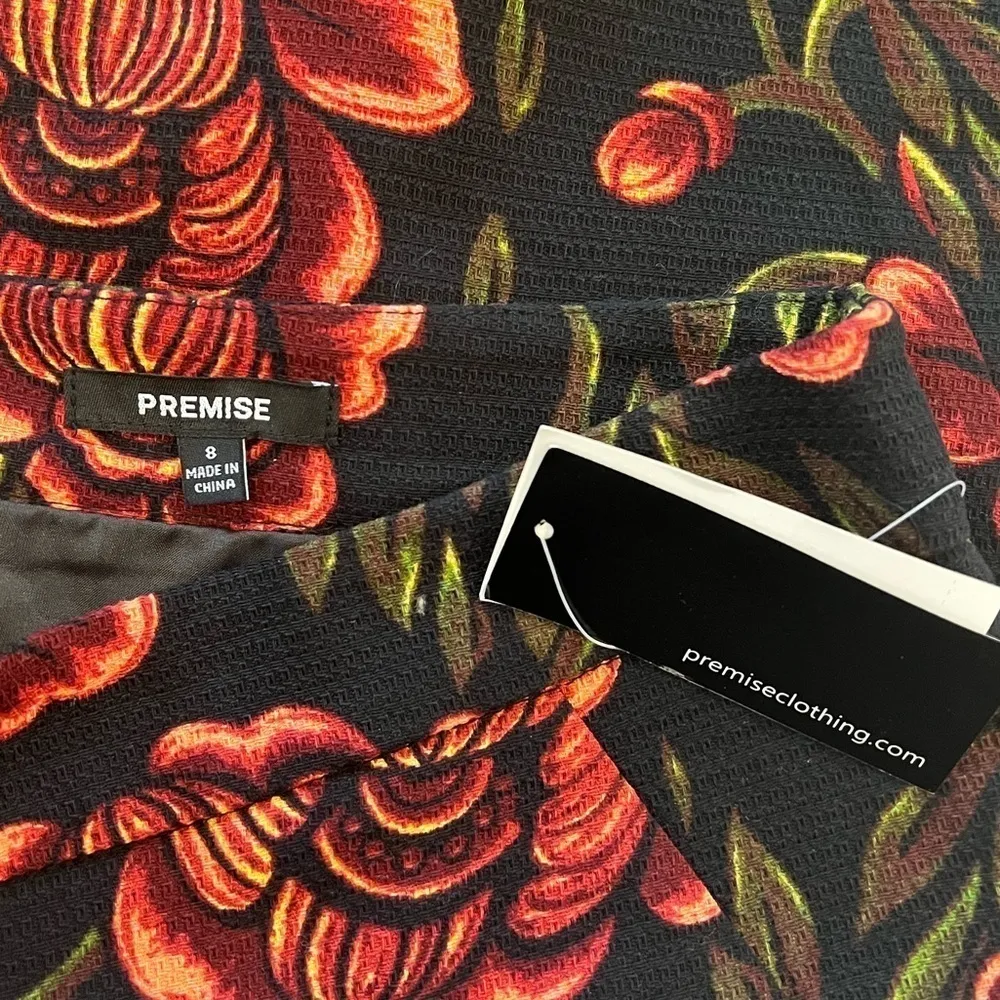 PREMISE Vibrant Floral Print Pencil Skirt Size 8 NEW - Image 5