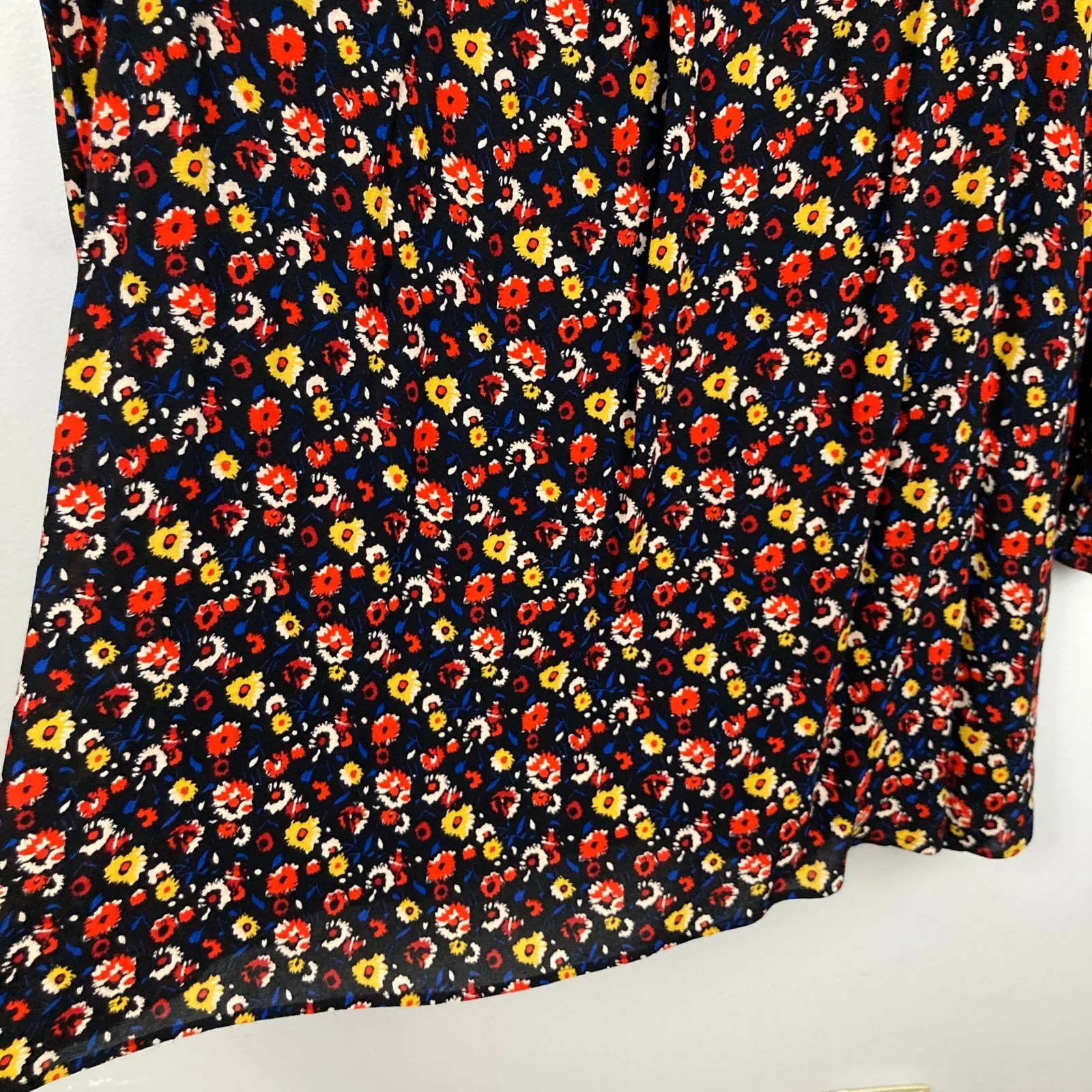 Sezane Womens Carmen Black Floral Shift Mini Dress Size 38 Cottage Boho Romantic - Image 11