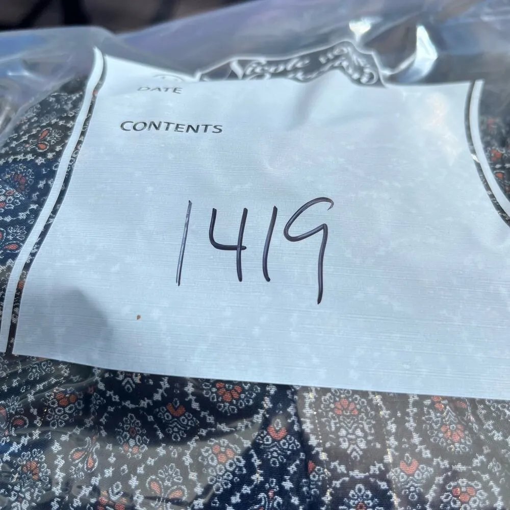 Zara Black Printed Chiffon Tie Neck Long Sleeve Sheer Romper Size XS NWT - Image 13