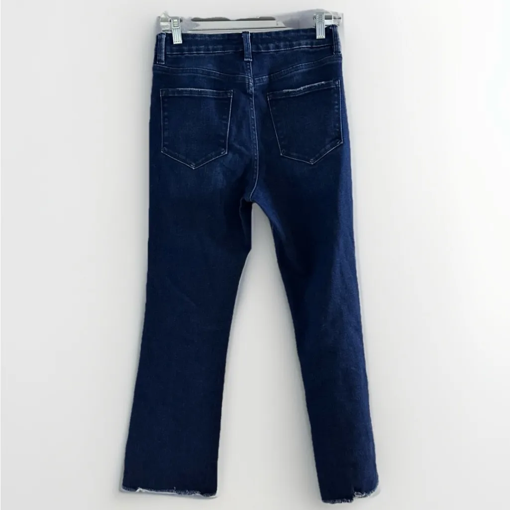 Flying Monkey FEASIBLE SUPER High‎ Rise Distressed Kick Flare Blue  Jeans 27 - Image 12