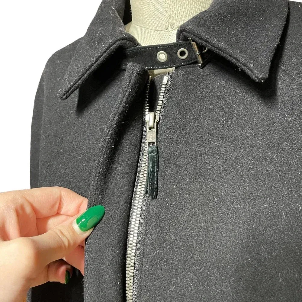 Theory Black Wool Danjio Cape Poncho Jacket Coat Size Large‎ - Image 6