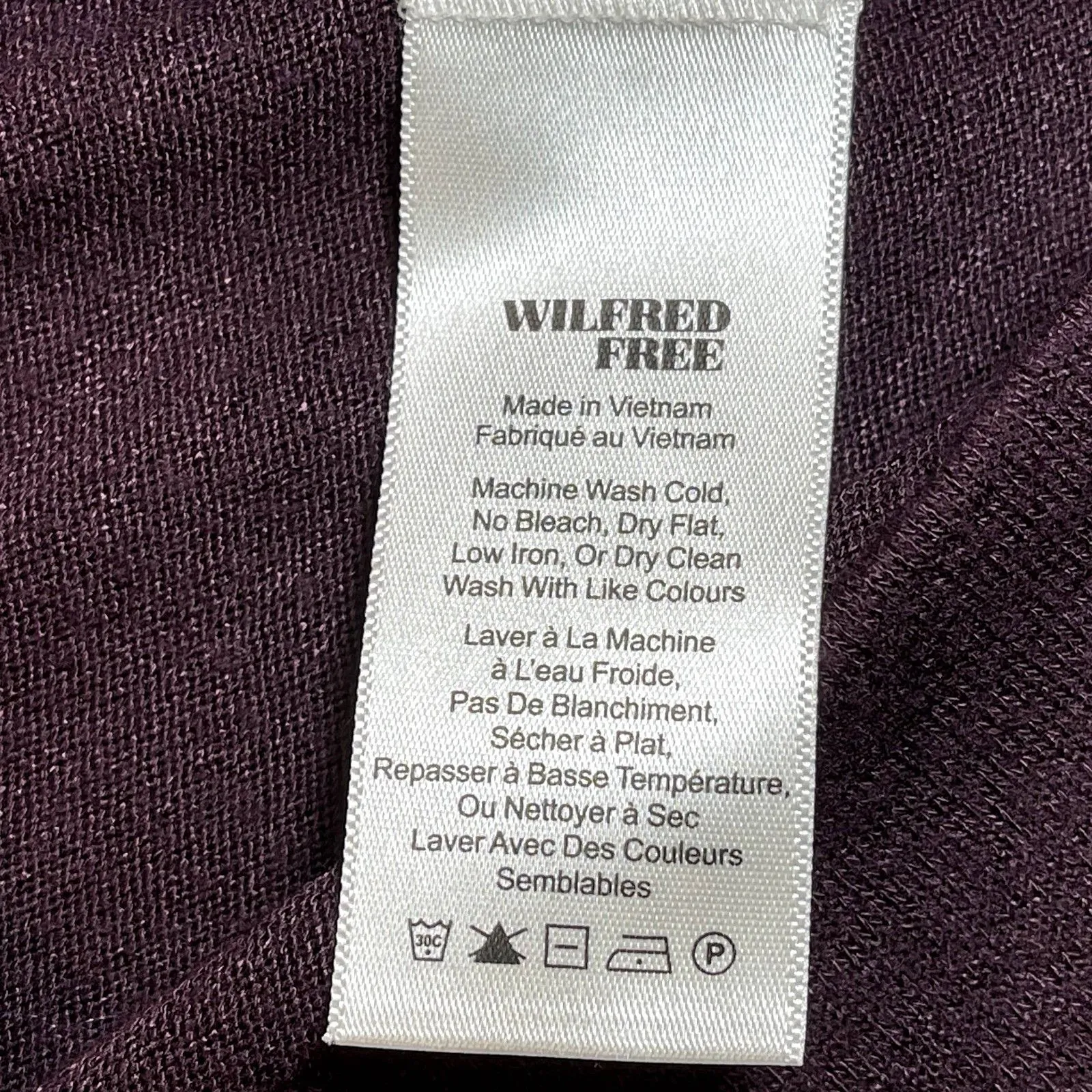 Wilfred Free - Aritzia | Plum Long Sleeve Tunic Top | Small - Image 8