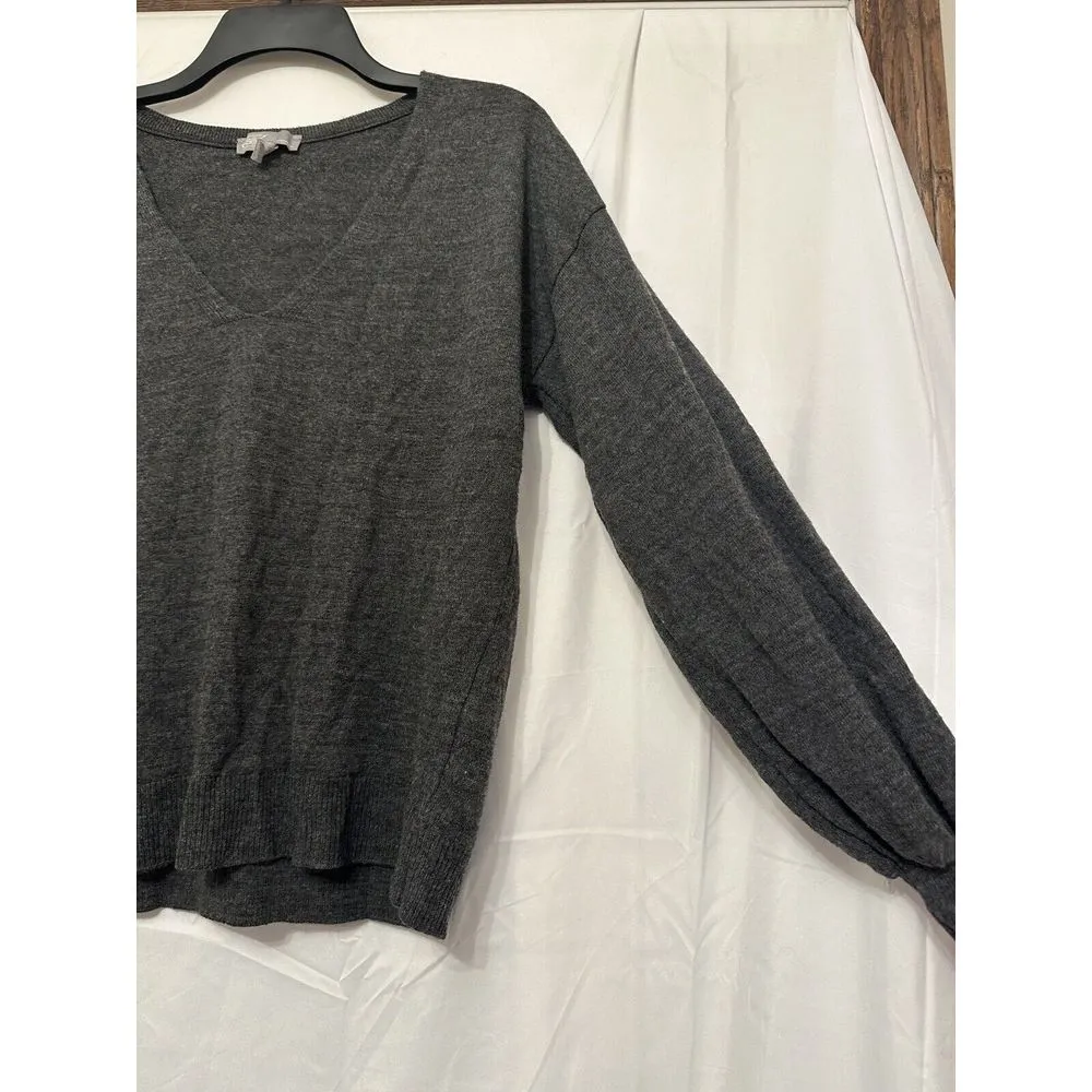 ASOS Womens Sweater Size 4 Small Charcoal Gray Knit‎ V-Neck Lightweight - Image 3