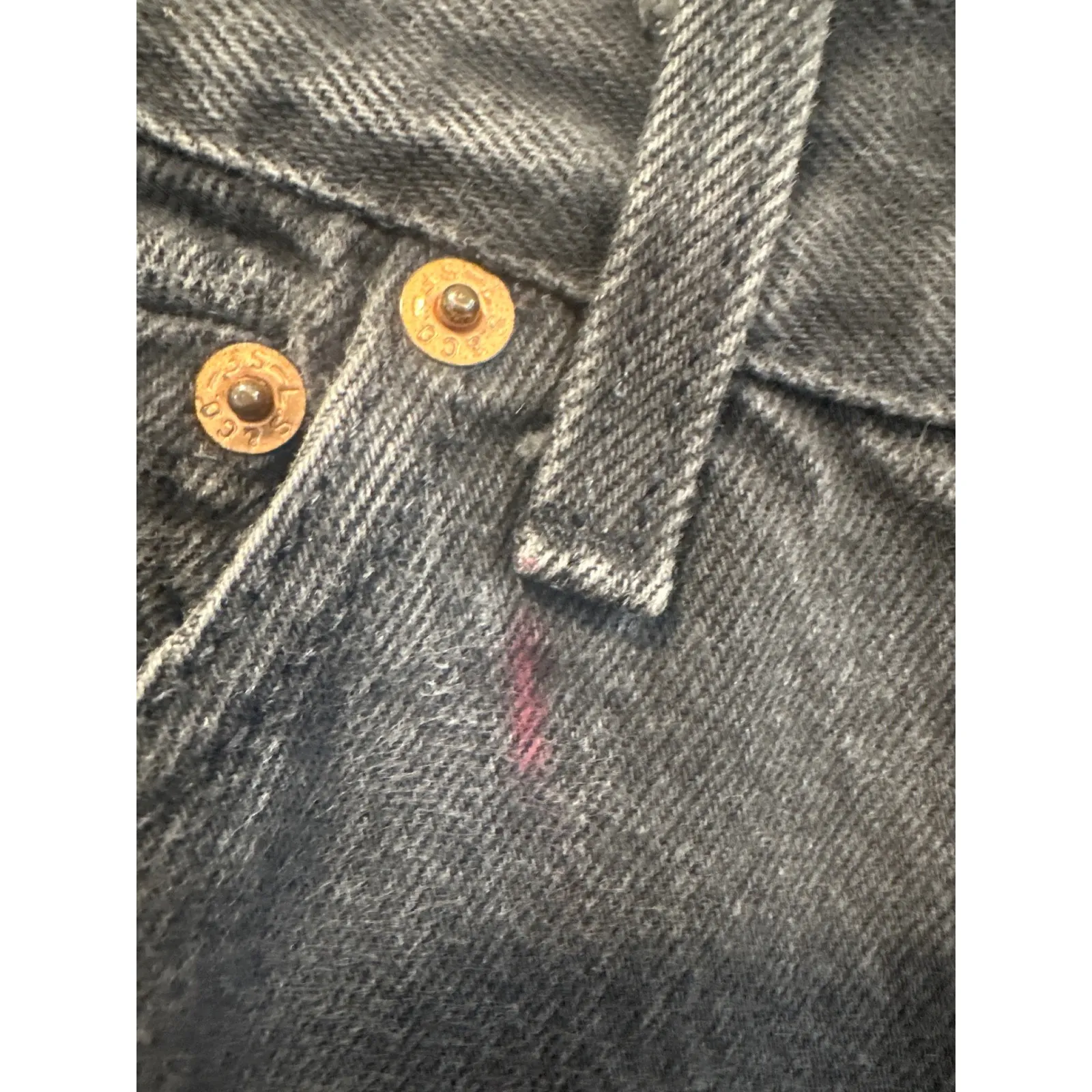 Vintage 80's rare Levis 505 Jeans Black Wash High Waisted Straight Womens 26x31 - Image 2