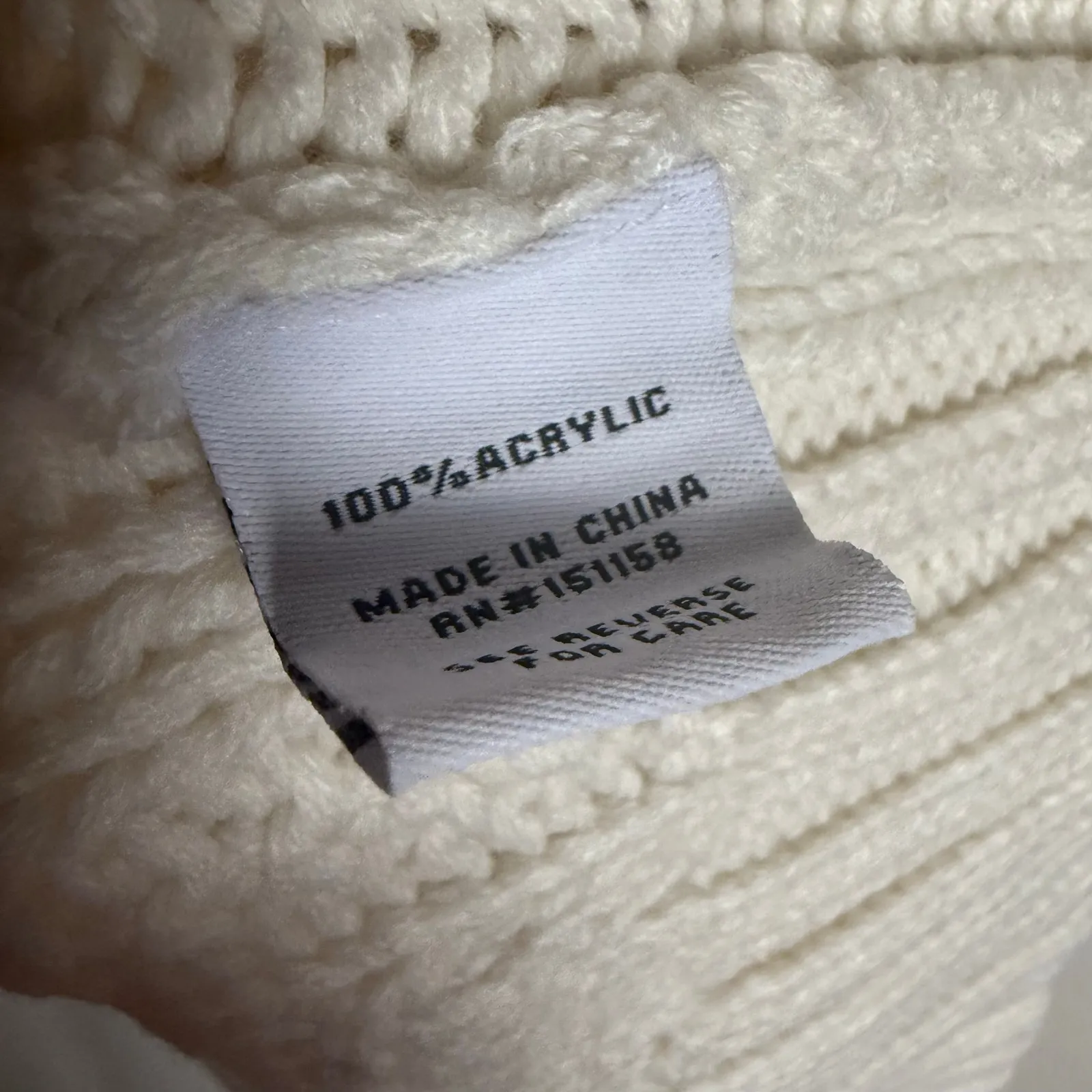 525 America Cream Long Sleeve Cable Knit Turtleneck Sweater Mini Dress Size XS - Image 9