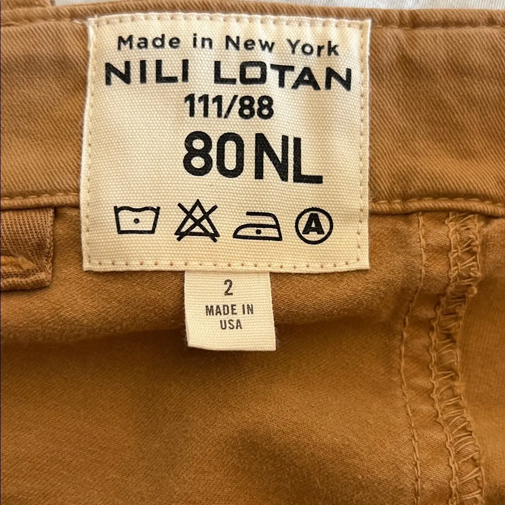 Nili Lotan Cargo Cropped Jogger Military Pants Women Sz 2 111/88 80NL Tan - Image 7