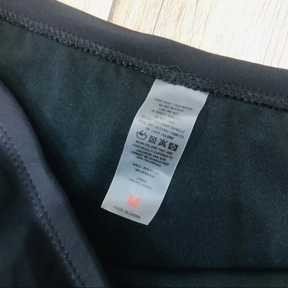 New Boutique two piece black white tankini sz Medium - Image 7