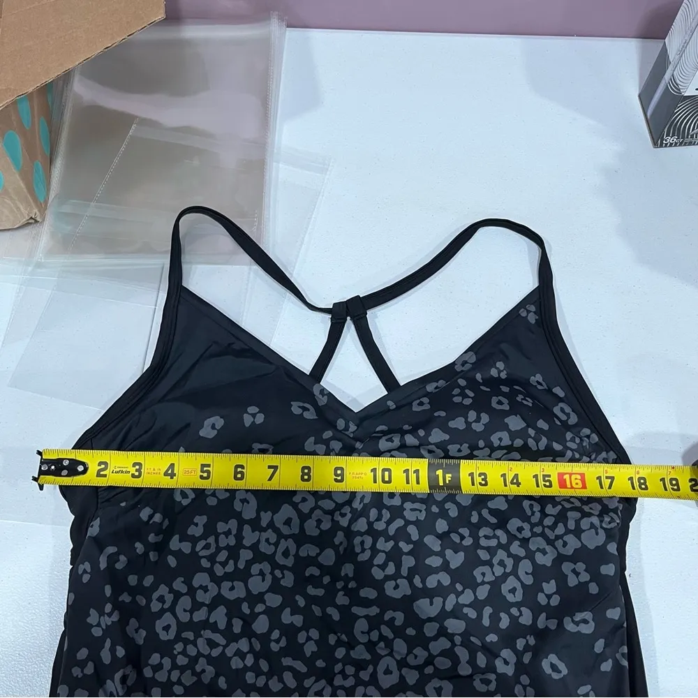 NWT Kona Sol Black Floral Medium Coverage One Piece Swimsuit Bathing Suit - Image 8