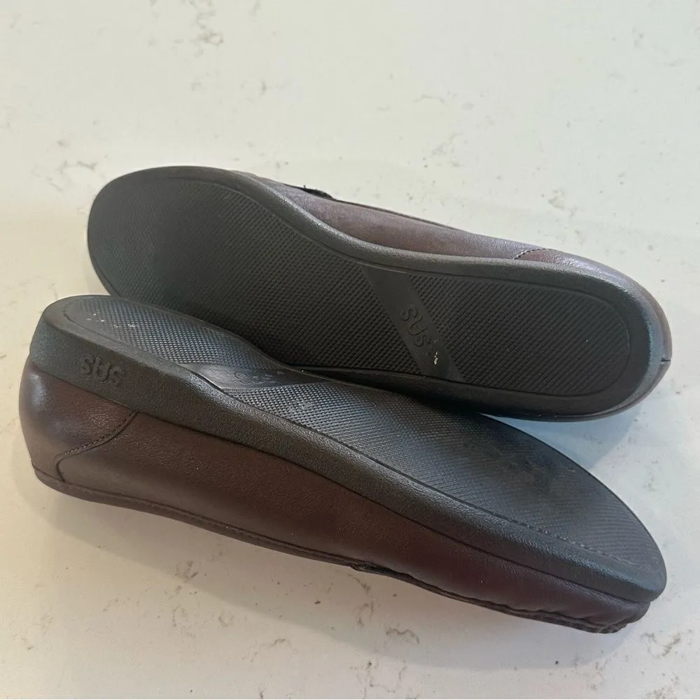 SAS Women’s Simplify Leather Moccasin Loafers Shoes Antique Wine Brown Size 9 - Image 5