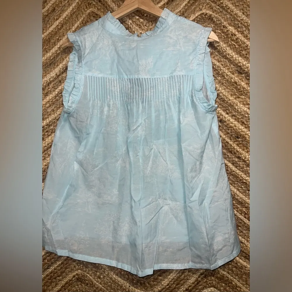 Biltmore Women's Sleeveless Ruffle Tank Top,Light Blue,Size M,Brand New, NWT Blue Size M - Image 4