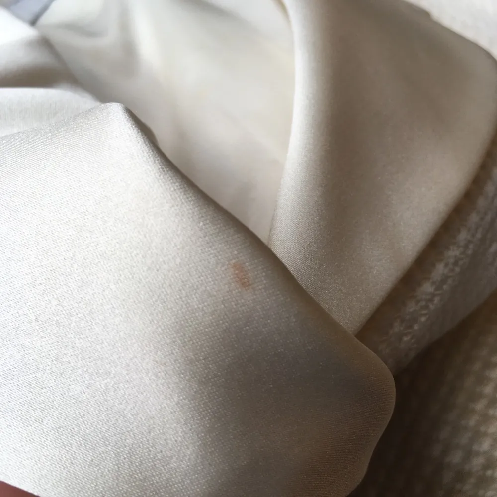 Vintage Wool & Silk Textured Ivory Blazer Suit Jacket Winter Wedding Size 4 - Image 7