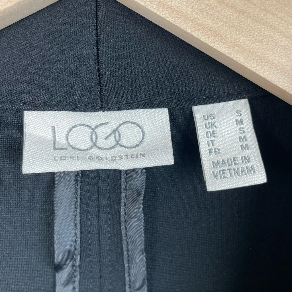 LOGO by Lori Goldstein Stylist Ponte Blazer Black Women's Size Small Buiness - Image 6