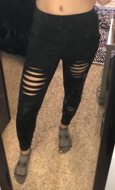 Black Ripped Joggers - Image 5