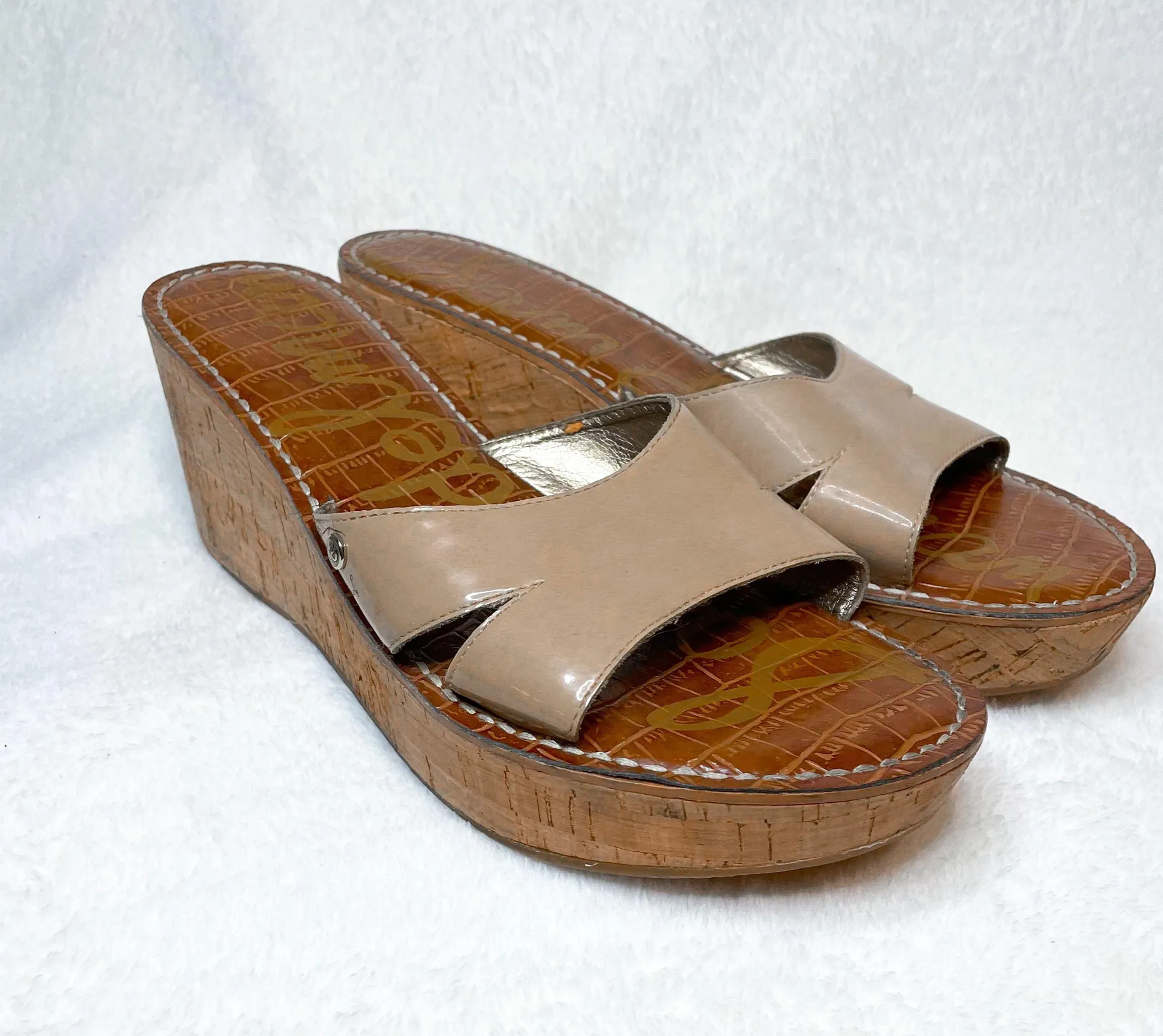 Reid Nude Platform Wedge Slides - Image 6