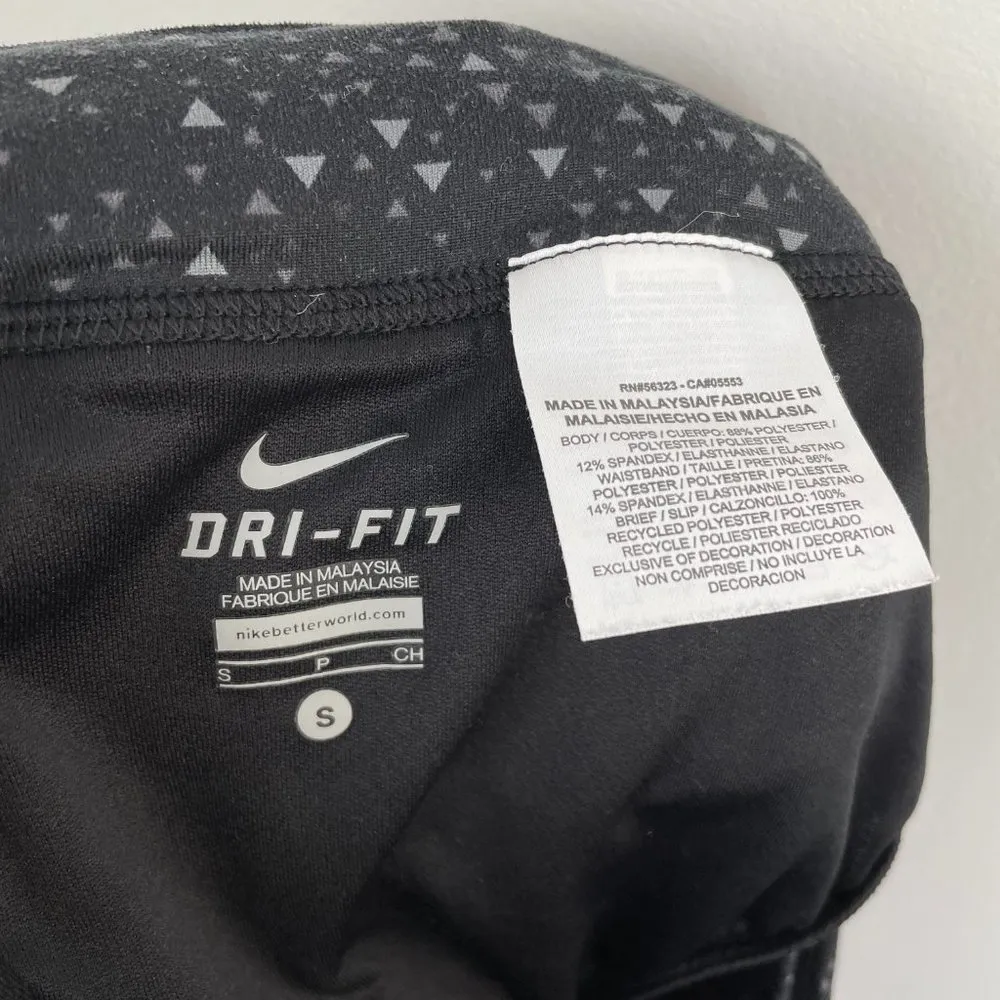 Nike Black Triangle Dri-Fit Lined Running Shorts - Size S - Image 4