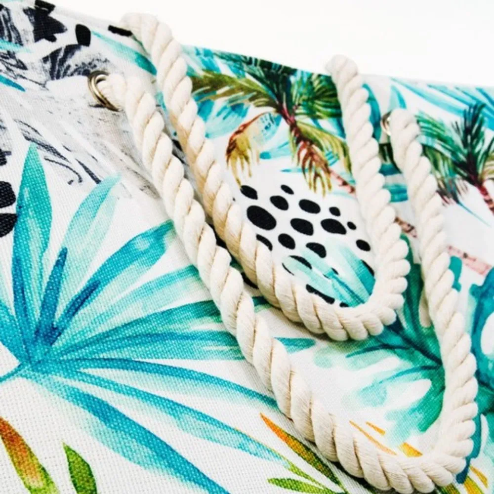 TROPICAL ABSTRACT PRINT LEAF AND PALM TREE DESIGN - Image 4