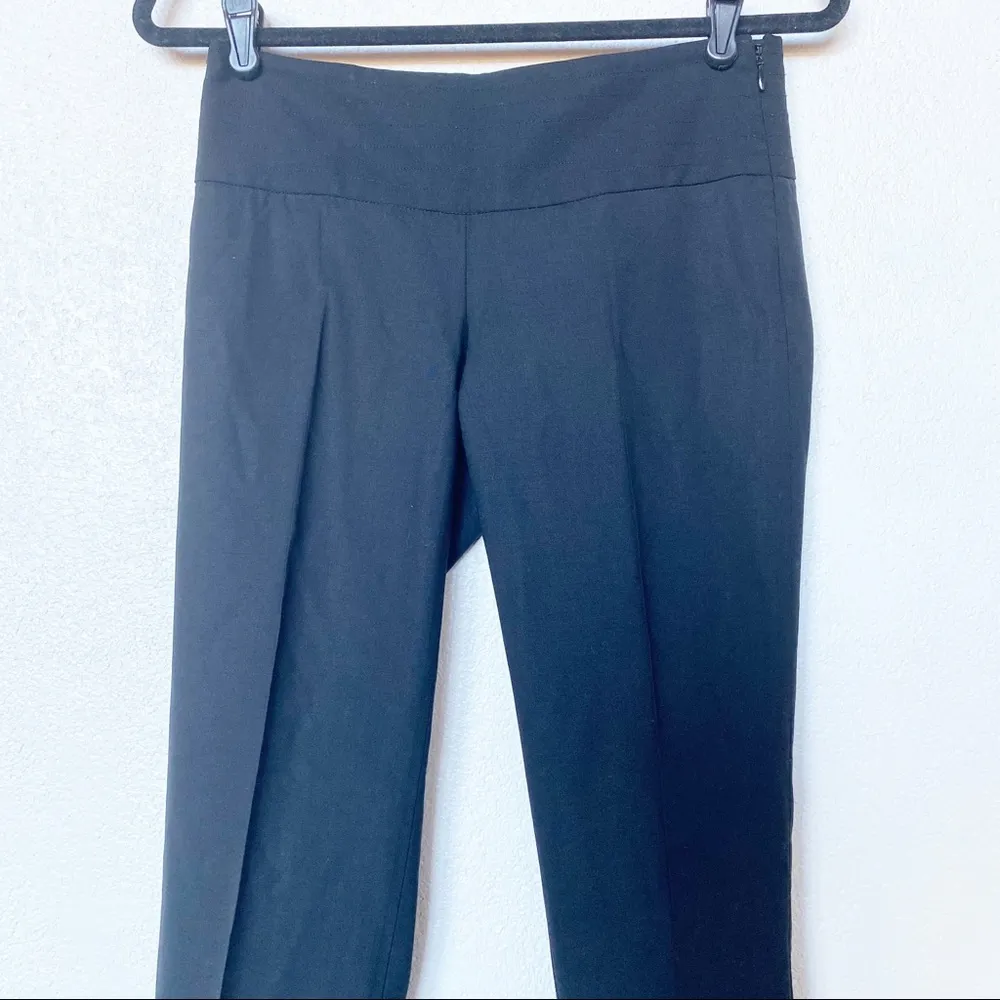 Theory Cropped Slim Leg Black Tuxedo Waist Trouser Pant Size 2 - Image 4