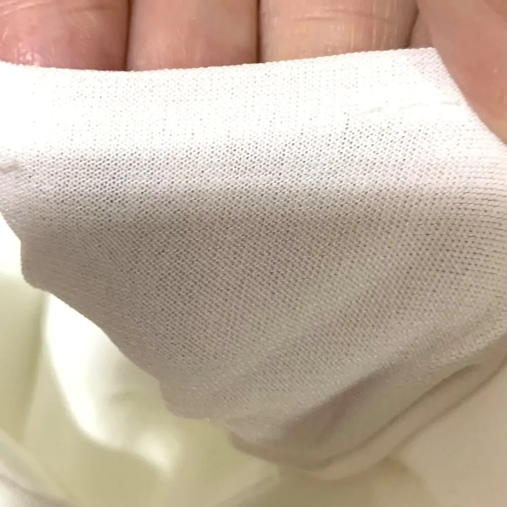 Mac Duggal White Beaded Cuff Drop Shoulder Gown 6 Faux Wrap Ruched Dress READ - Image 15