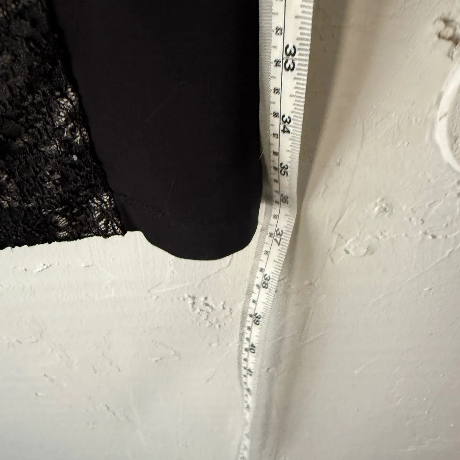 Dressbarn Y2k Black Lace Sequin Sheath Short‎ Sleeve Dress Grunge Goth Party Size 6 - Image 11