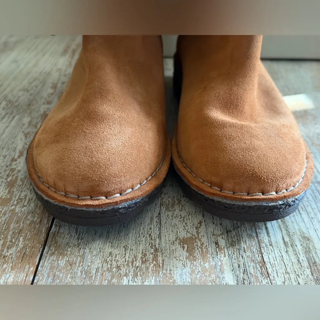 Clarks Oslo Beth Tan Suede Sherpa Ankle Boots NEW Women's Size 7.5 Winter Zip Up - Image 6