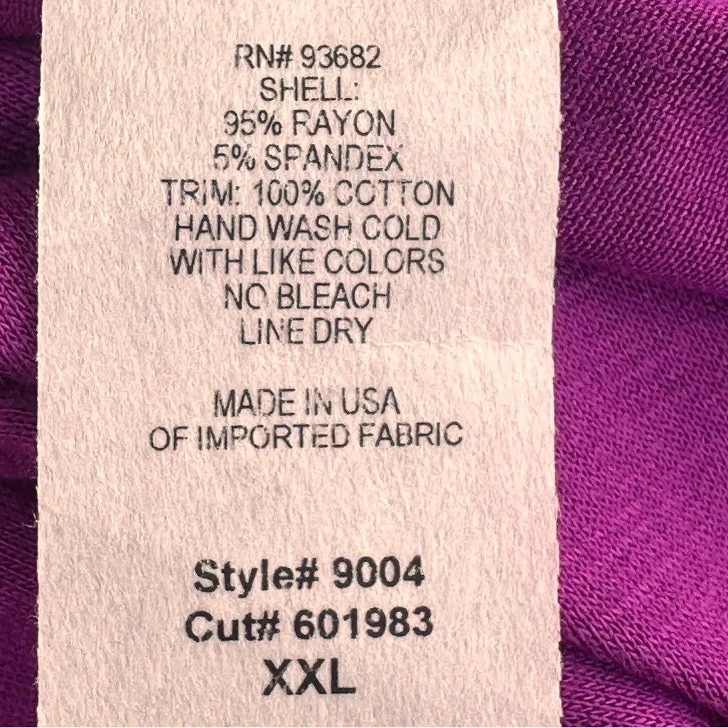 Forgotten Grace Womens Size XXL Purple Tunic w/ Cream Crocheted Lace on Sleeves - Image 16