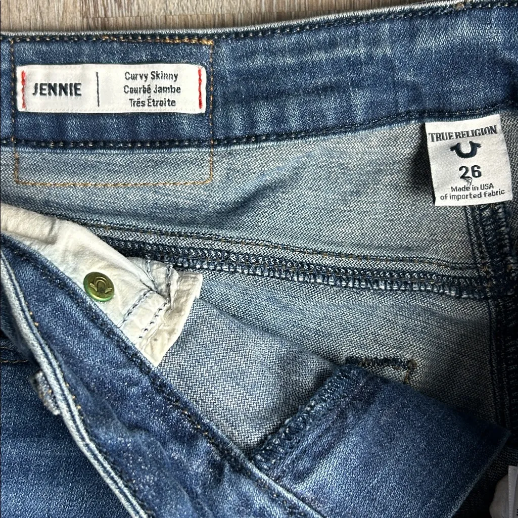 True Religion Curvy Skinny Big T ‘Jennie’ Jeans Size 26 - Image 9