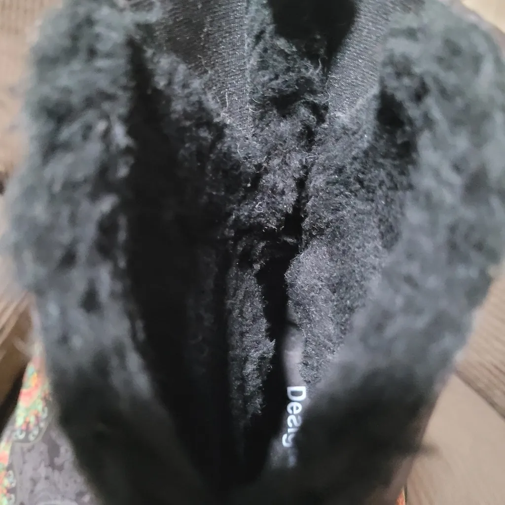 Desigual Women's Boots Winter Black Boho Size 40 US 9 - Image 12