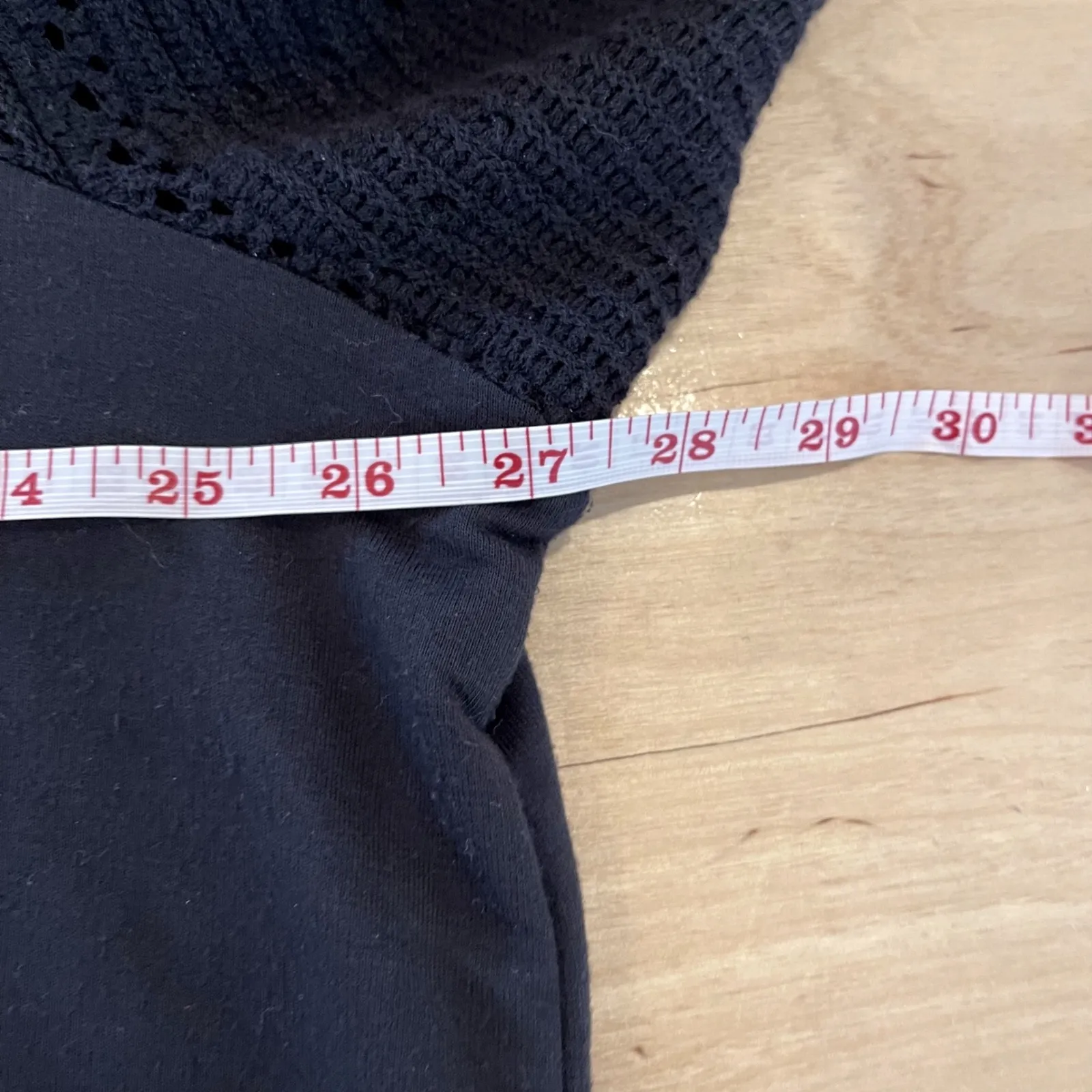 Lane Bryant Black Puff Sleeve Knit Detail Top Women's Plus Size 26/28 - Image 6