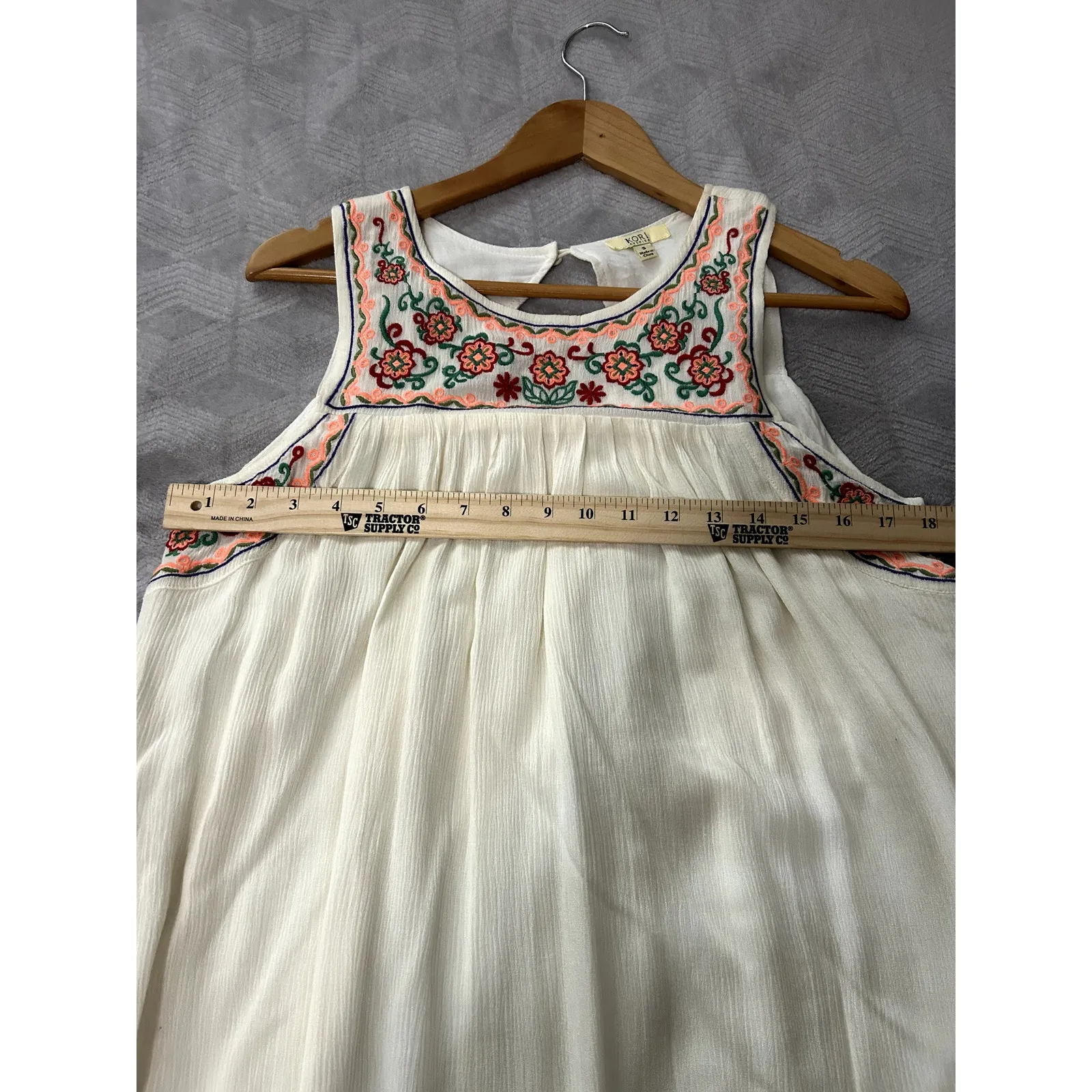 Kori America Dress Size Small Intricate Detail White Beautiful - Image 4