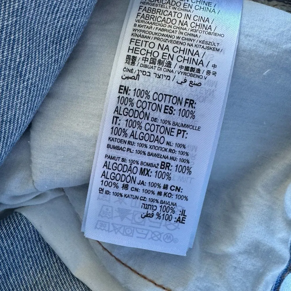 Billabong How Bout That Striped Denim Shorts Blue White Women’s 31 - Image 3