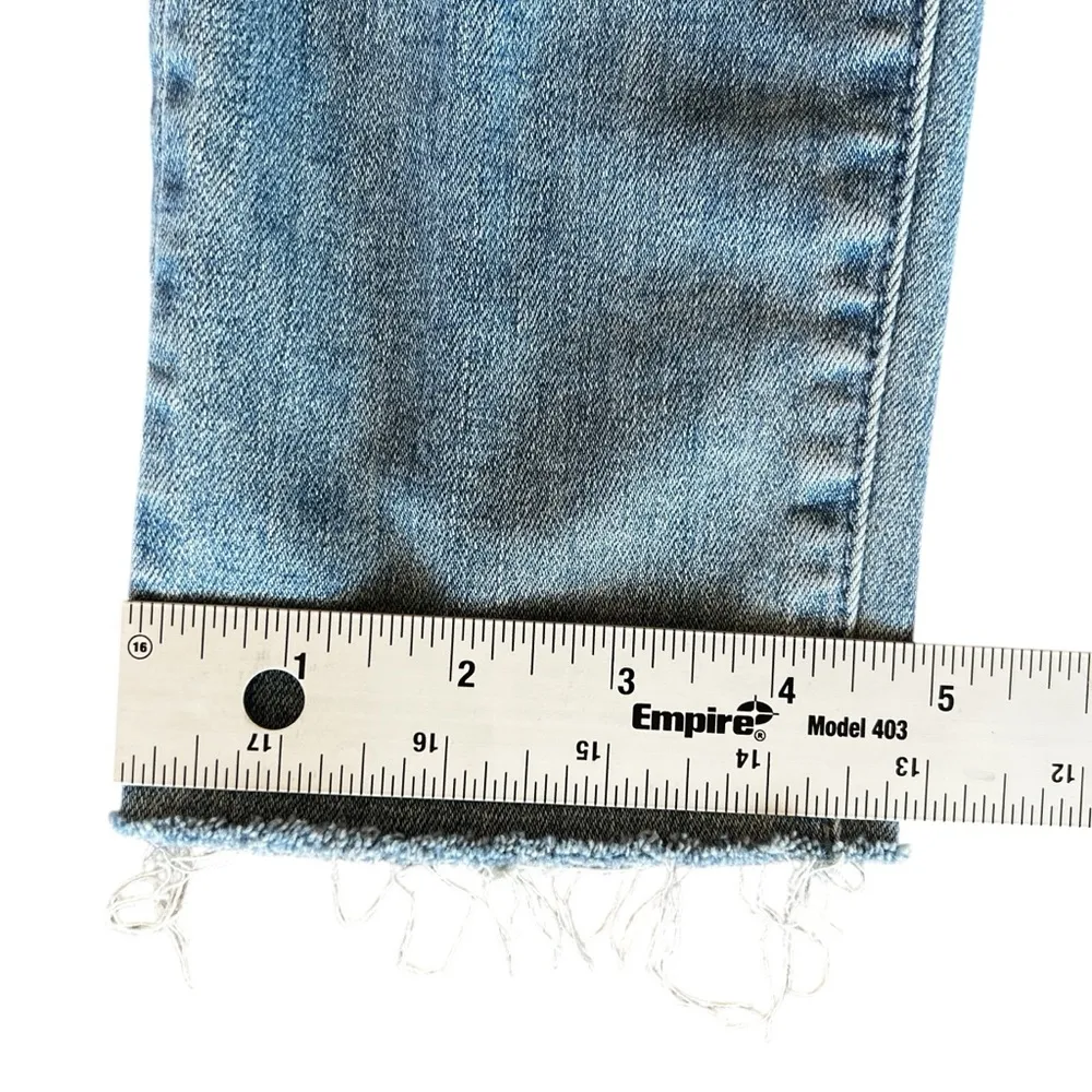 MOTHER The Stunner Ankle Fray Size 24 Hit The Jackpot Light Wash Blue Distressed - Image 16