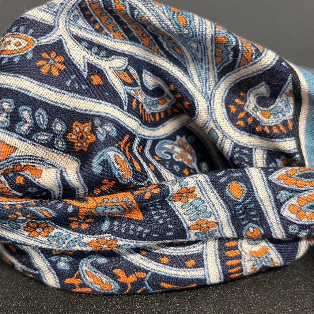 Sunday State | Vintage Paisley Reversible Scarf Blue - Image 4