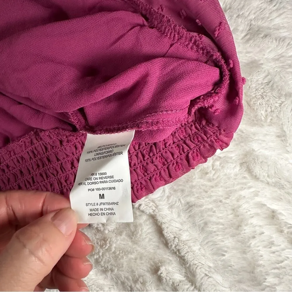 Mason & Belle Size M Mauve Business Casual Dot Blouse Top NWT Textured Career - Image 4