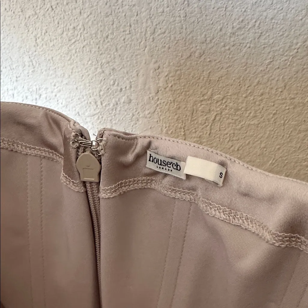 HOUSE OF CB 'Jasmine' Oyster Draped Strapless Corset Dress/Size S NWOT - Image 8