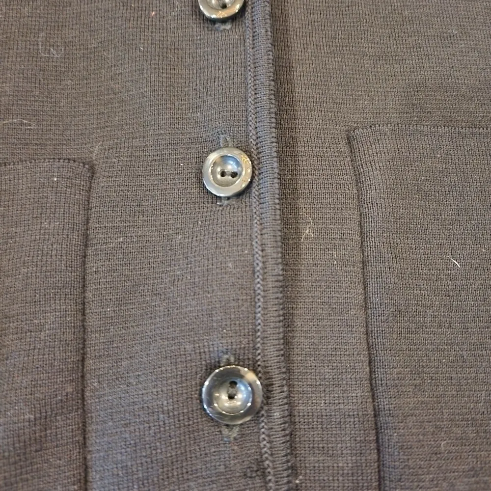 La maison de la fausse fourrure black 100% wool & fur Button Up Glam cardigan S - Image 13