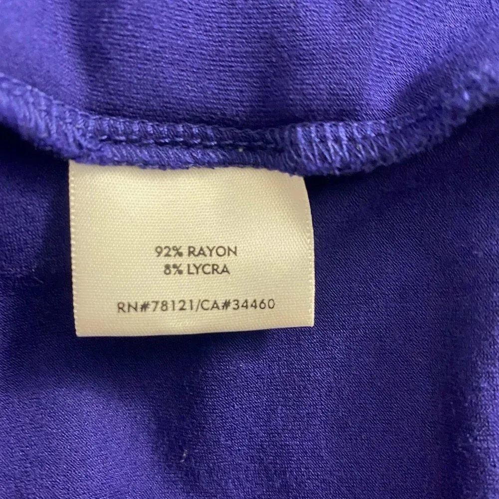 Eileen‎ Fisher Jersey Asymmetric Neck T-Shirt Dress Blue - Image 8