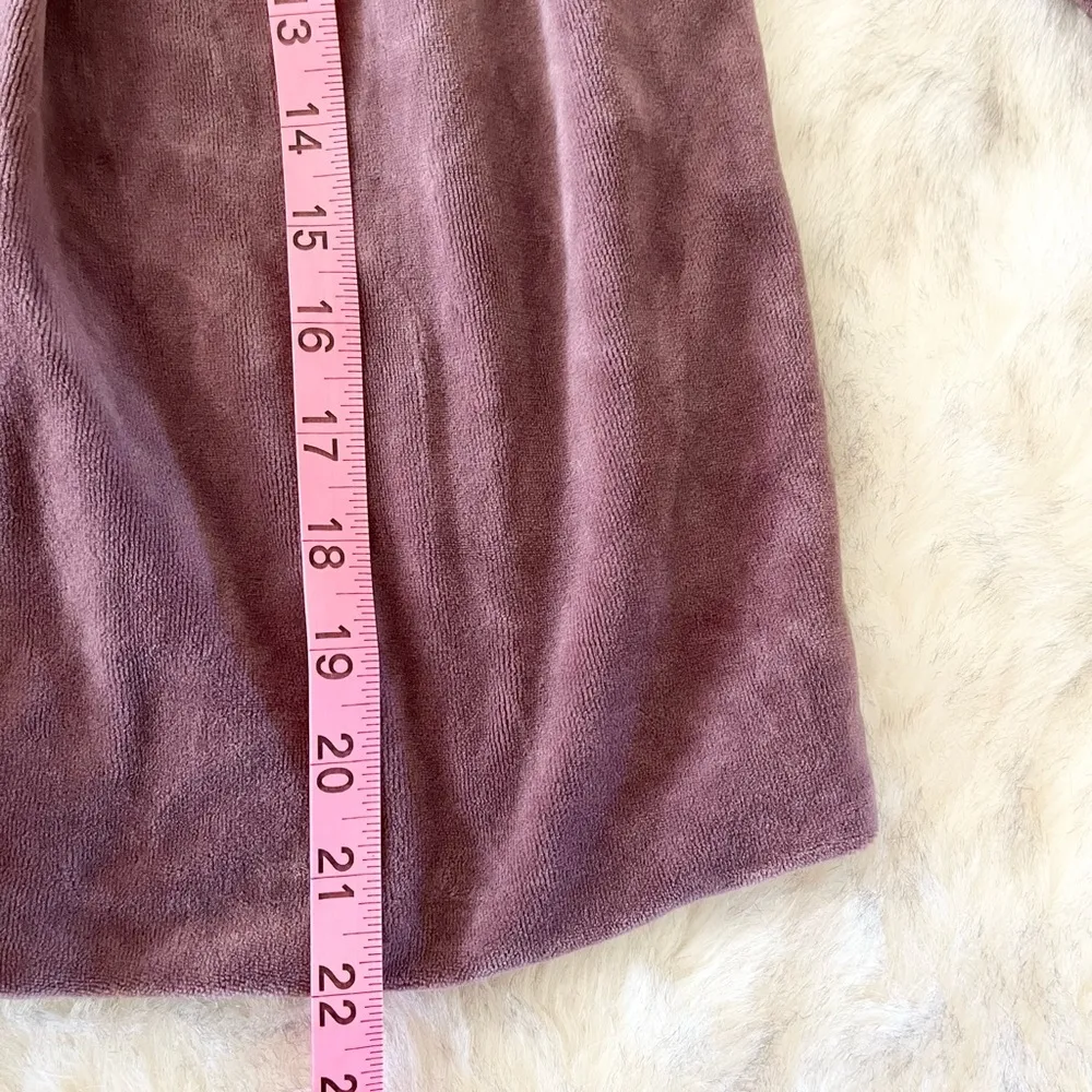 VTG RARE Juicy Couture Mauve Purple Velour Hooded Cape Sweater Jacket Size Small - Image 7
