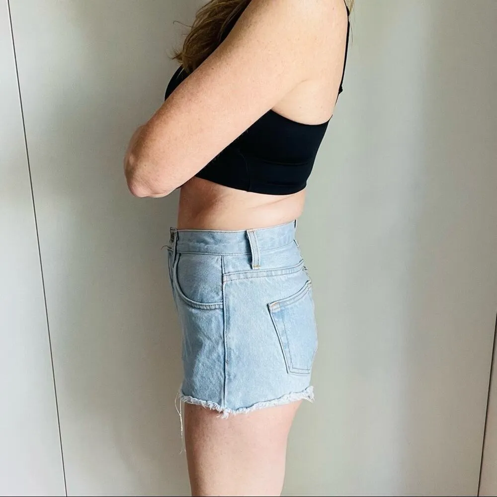 Cut Off Denim Jean Shorts Size 28 Waist Light Wash John Galt Summer beach - Image 3