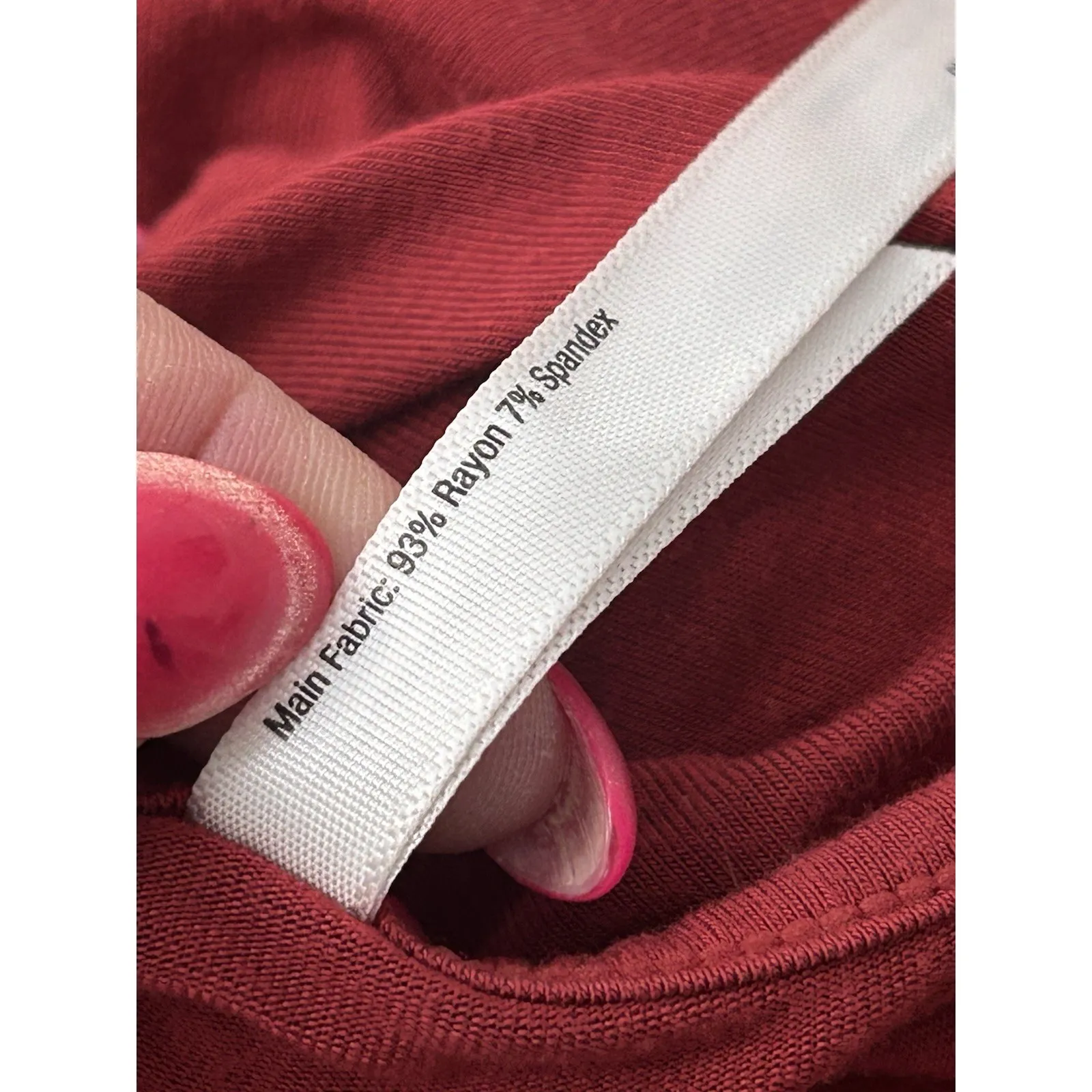 SOMA Womens Cool Nights Red Rayon Long Sleeve‎ T-shirt Round Neck Size XL - Image 5