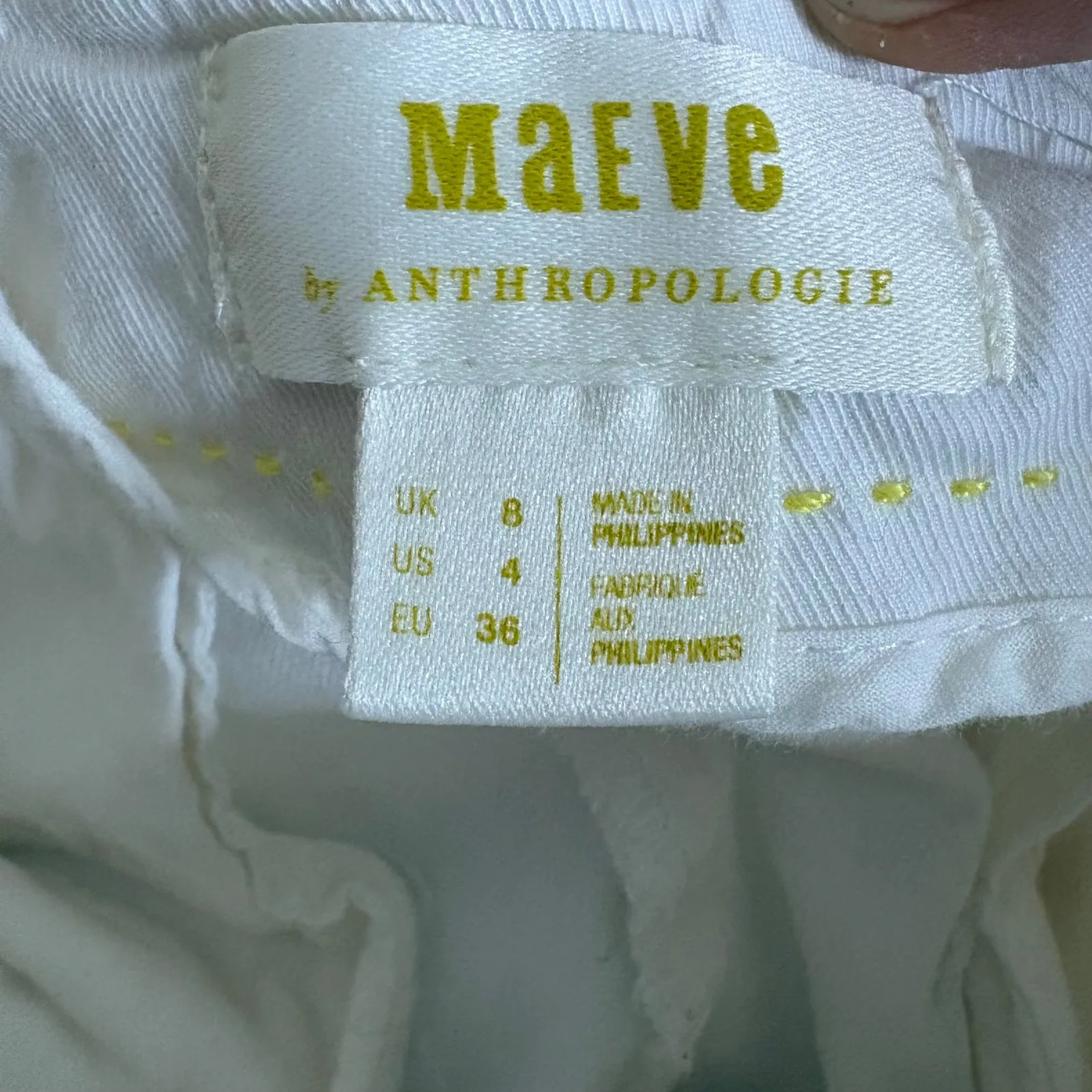 Maeve by Anthropologie Pleated Paperbag Waist Shorts Ivory Size 4 White - Image 5