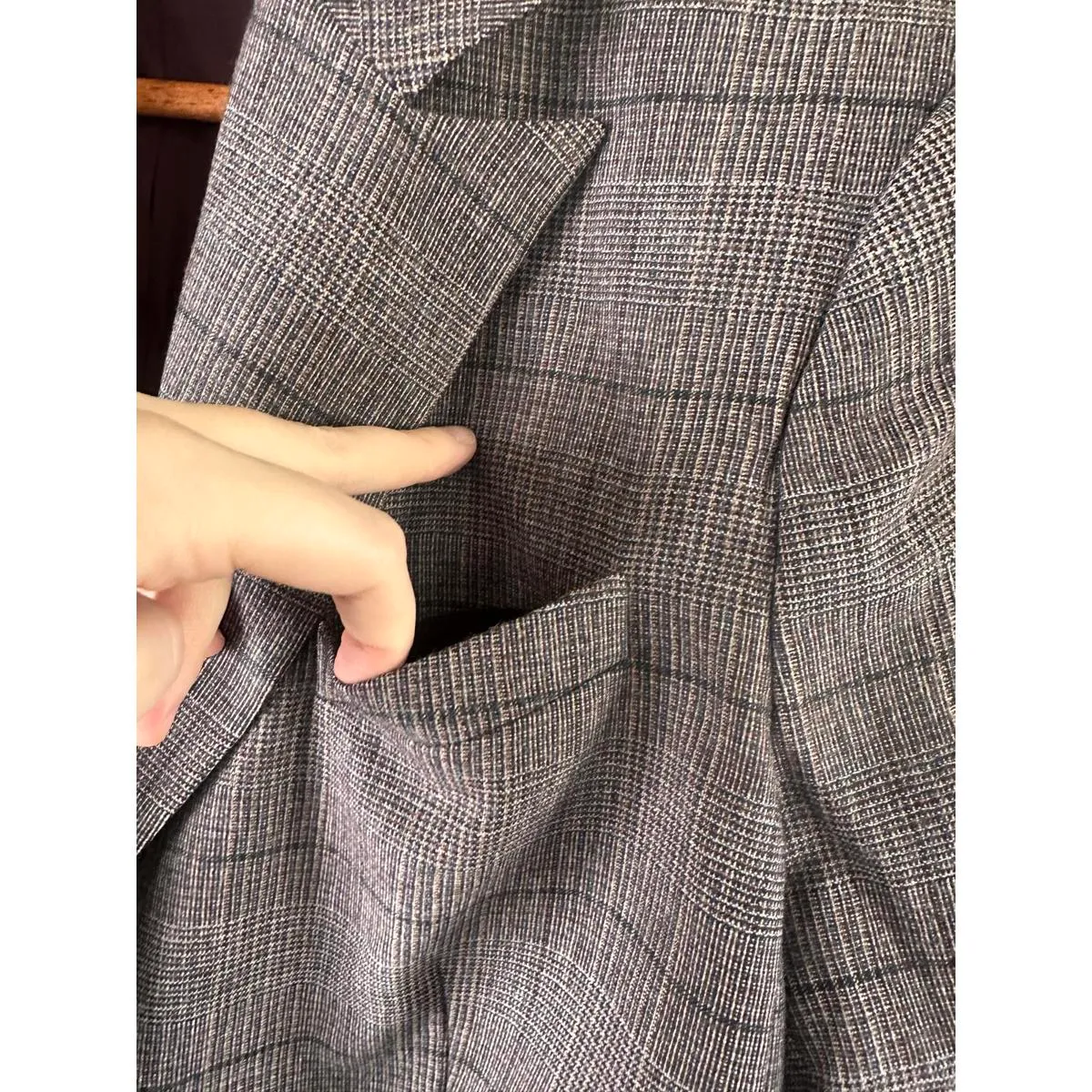 Brooks Brothers Wool & Cashmere Blend Purple Plaid Blazer Jacket Women’s size 12 - Image 14