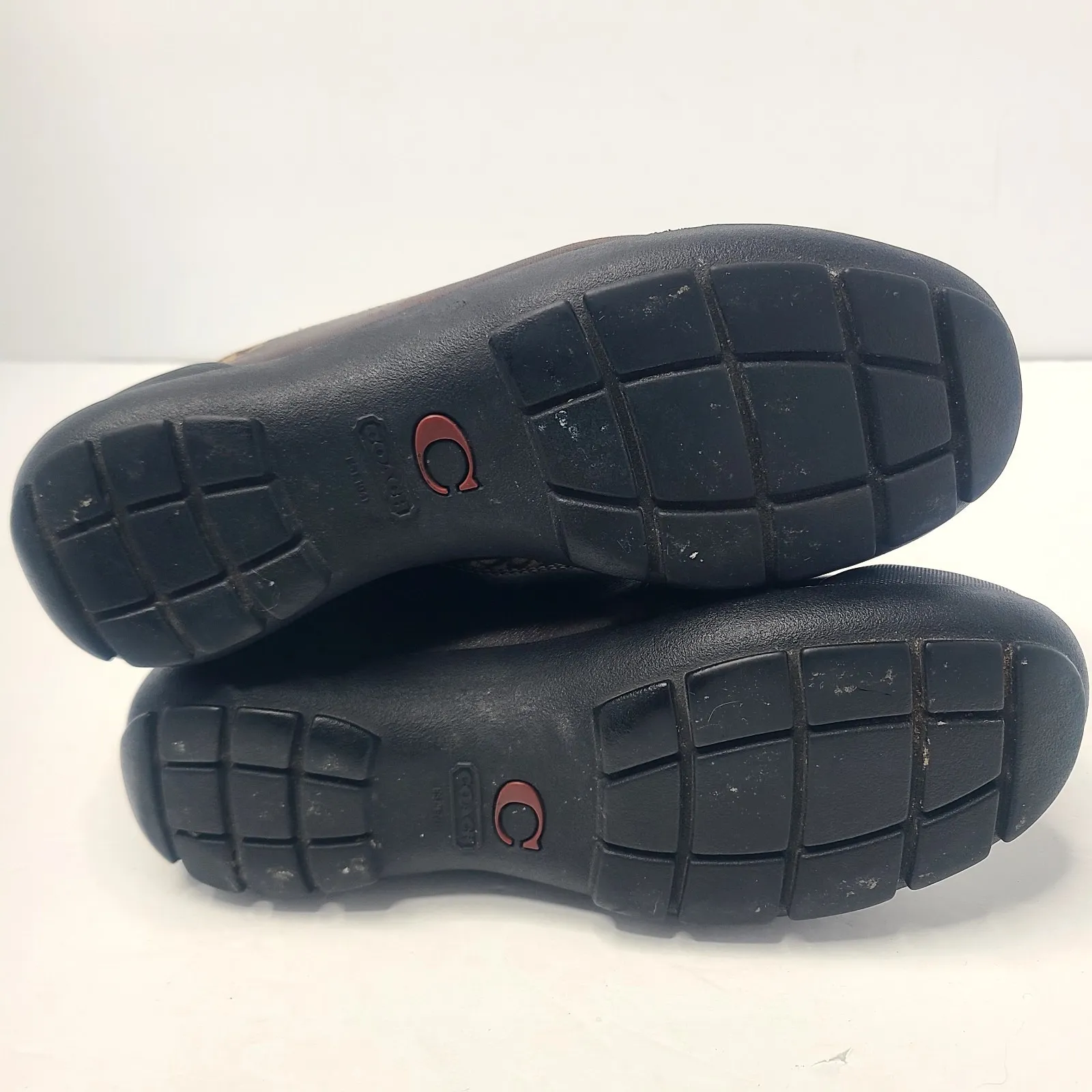 Coach Dyanne Size 7 Beige Brown Ankle Bootie Lace Up Boot Shoe Signature Logo - Image 11