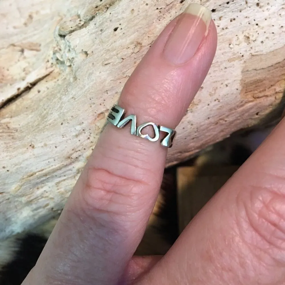 Sterling Silver Love Toe Ring - Image 2