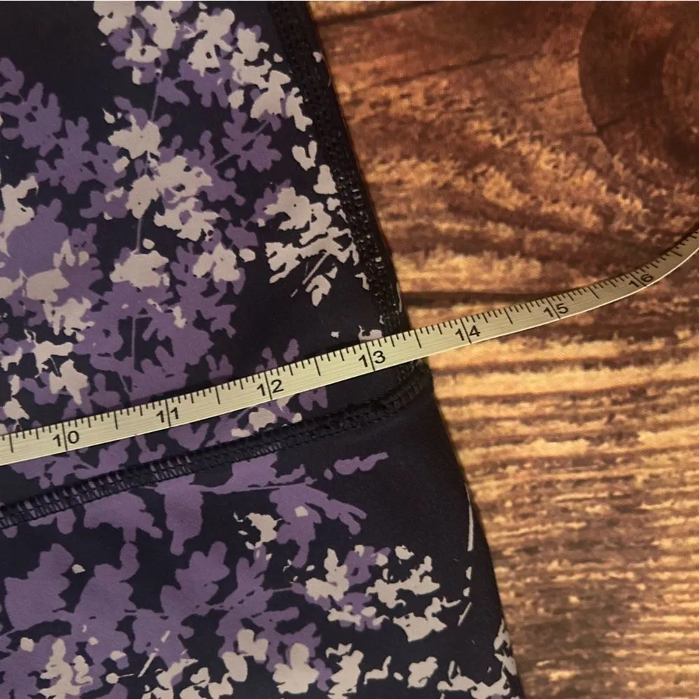 Women’s Aerie Ankle Leggings Floral Purple Size M - Image 3